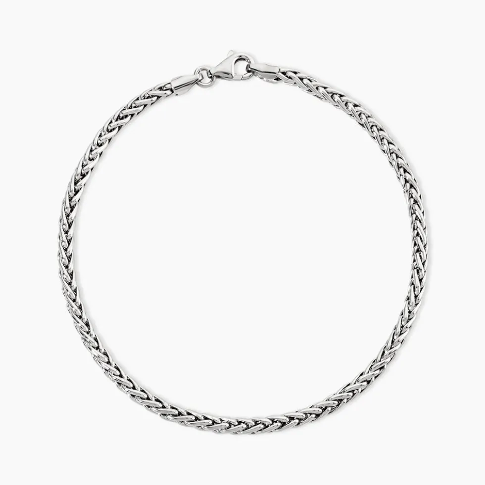 Bracelet Jany Maille Palmier Or Blanc