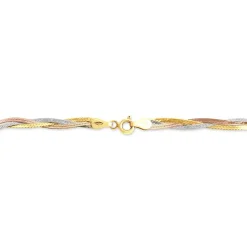 Bracelet Jasmin Tresse Or Tricolore