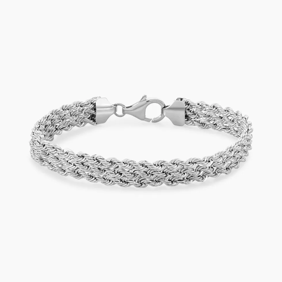 Bracelet Jerry Maille Corde Or Blanc