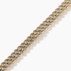 Bracelet Jerry Maille Corde 3 Rangs Or Bicolore