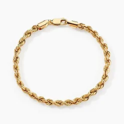 Bracelet Jerry Or Jaune Maille Corde