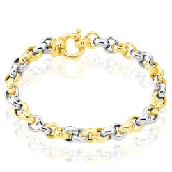 Bracelet Jodie Maille Jaseron Or Bicolore
