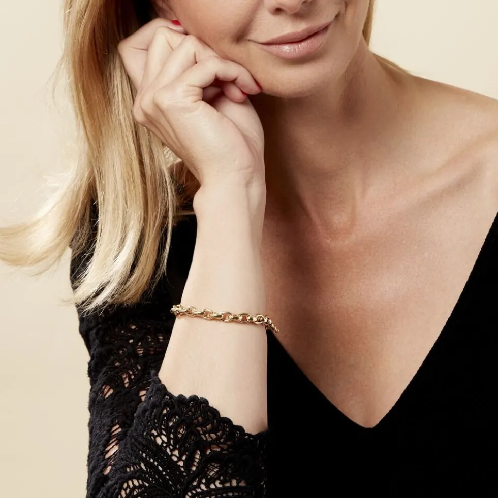 Bracelet Jodie Maille Jaseron Or Jaune