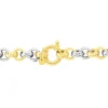 Bracelet Jodie Maille Jaseron Godronne Or Bicolore