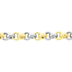 Bracelet Jodie Maille Jaseron Godronne Or Bicolore