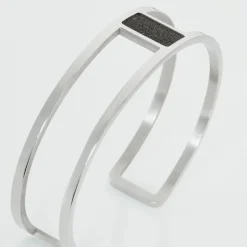 Bracelet Jonc Acier Blanc Maria