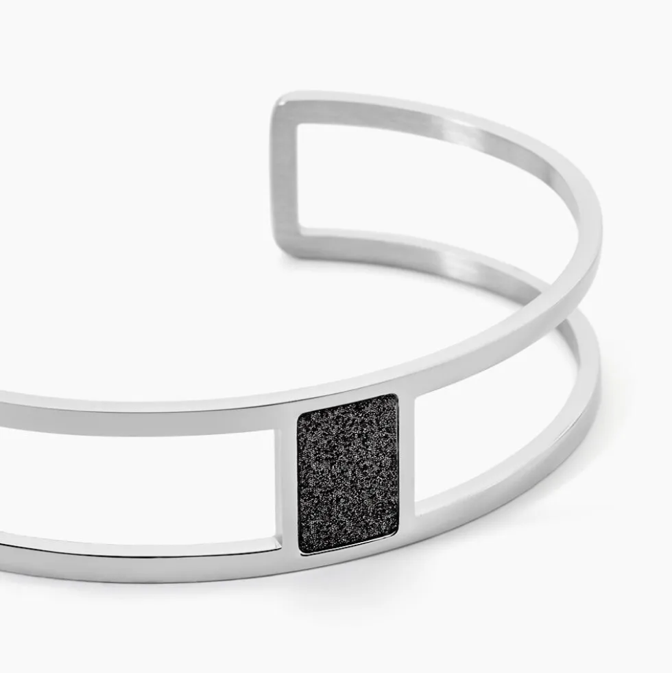 Bracelet Jonc Acier Blanc Maria