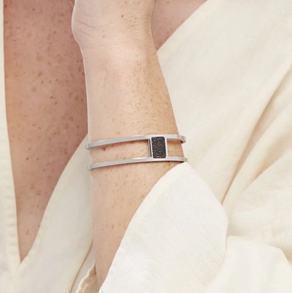 Bracelet Jonc Acier Blanc Maria