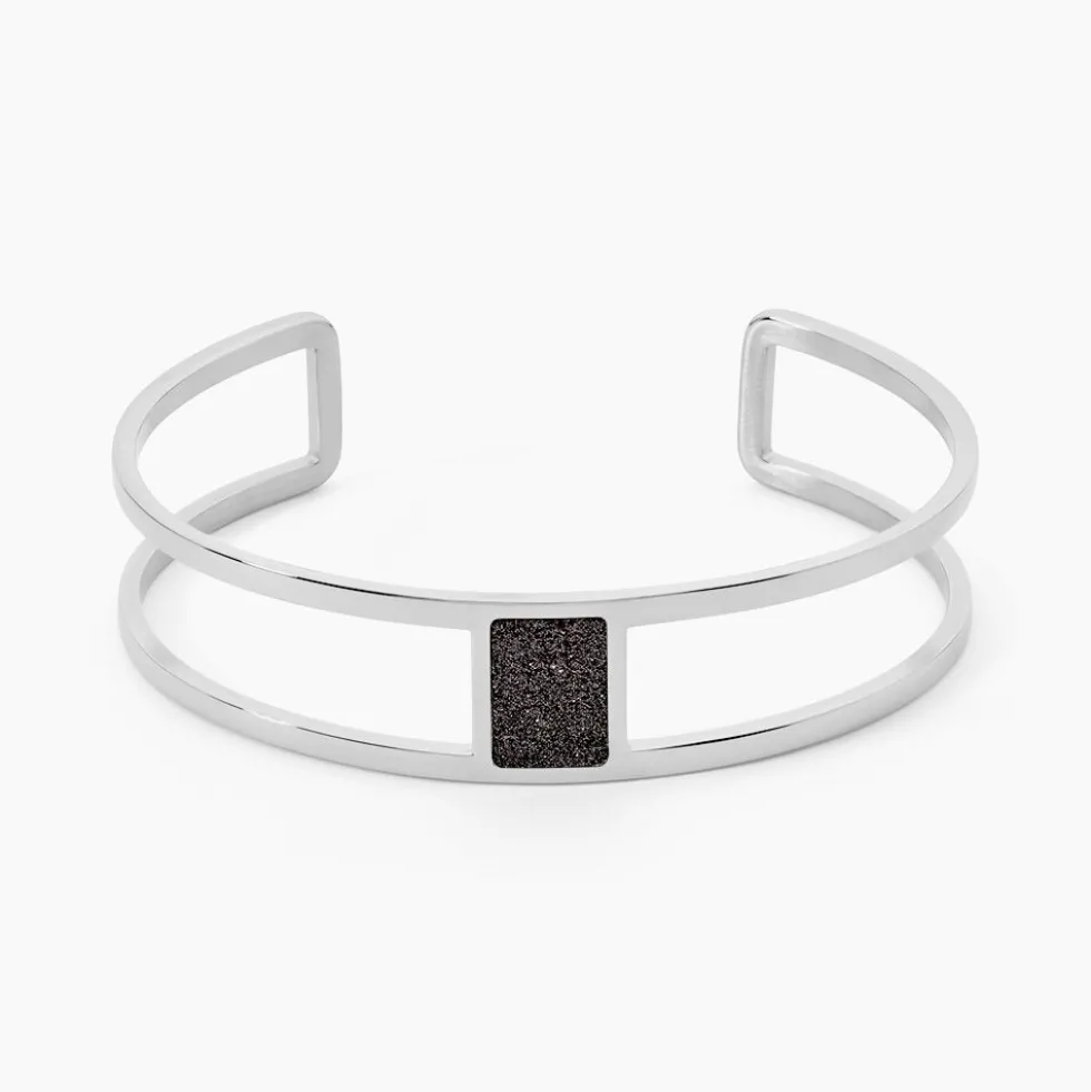 Bracelet Jonc Acier Blanc Maria