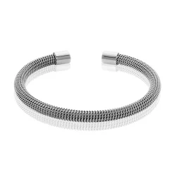 Bracelet Jonc Acier Blanc Sibil