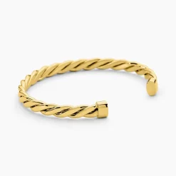 Bracelet Jonc Acier Dore Alexandru