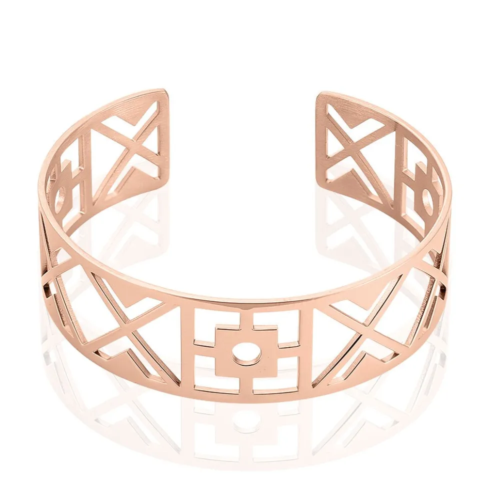 Bracelet Jonc Airelle Acier Rose