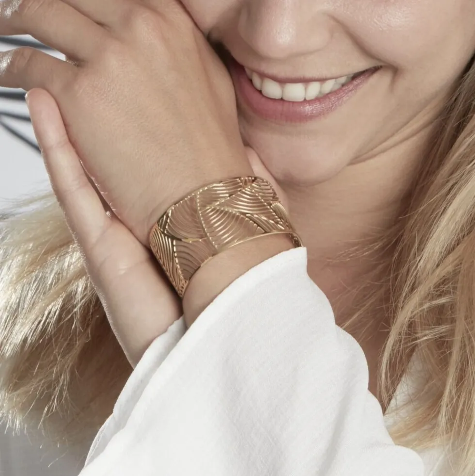 Bracelet Jonc Andor Acier Dore