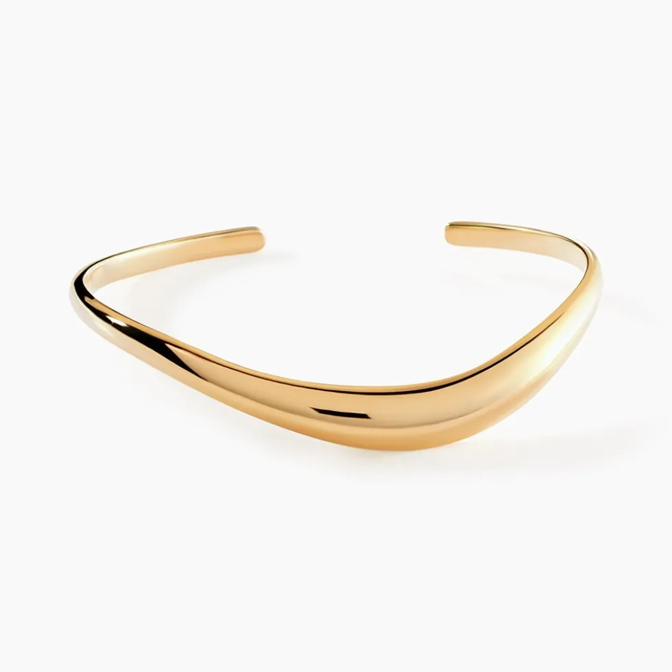Bracelet Jonc Anselma Plaqué Or Jaune