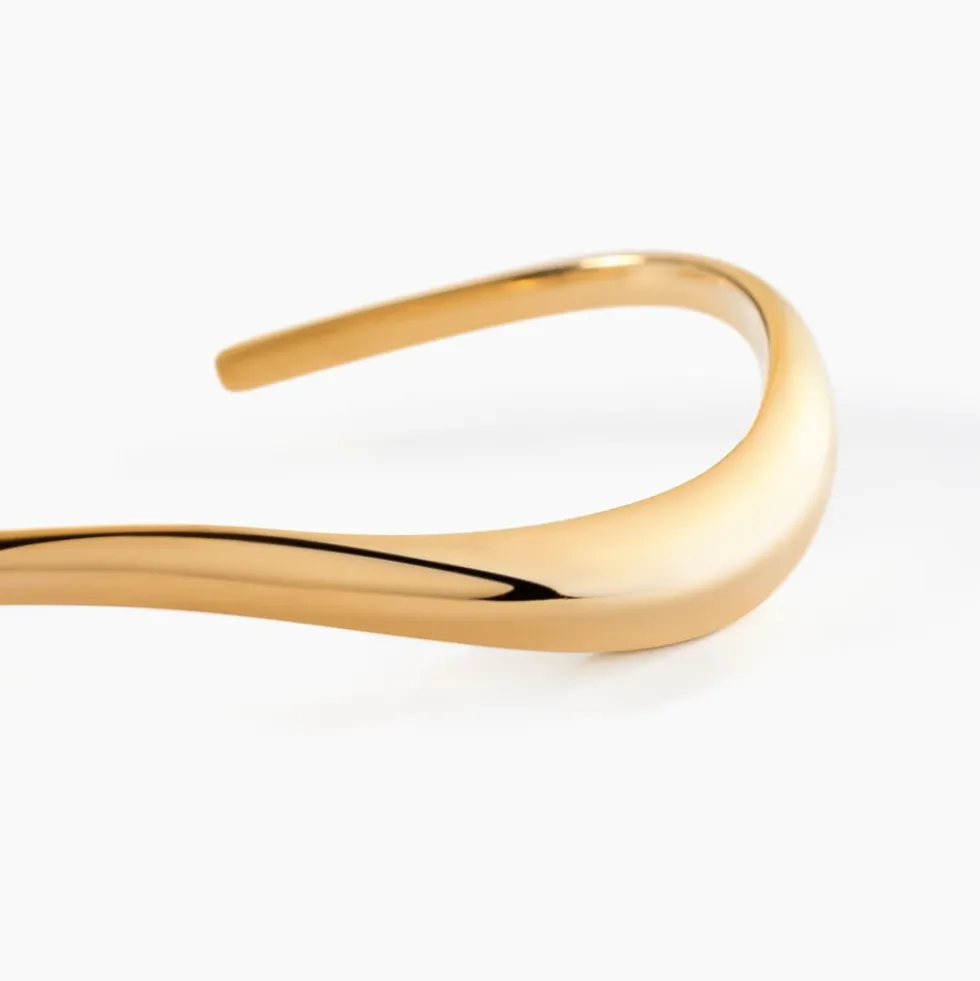 Bracelet Jonc Anselma Plaqué Or Jaune
