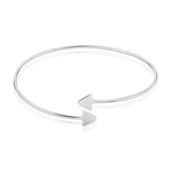 Bracelet Jonc Athanaise Argent Blanc