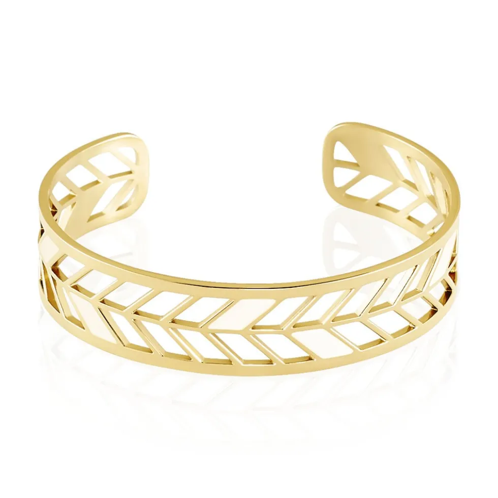 Bracelet Jonc Azat Acier Jaune