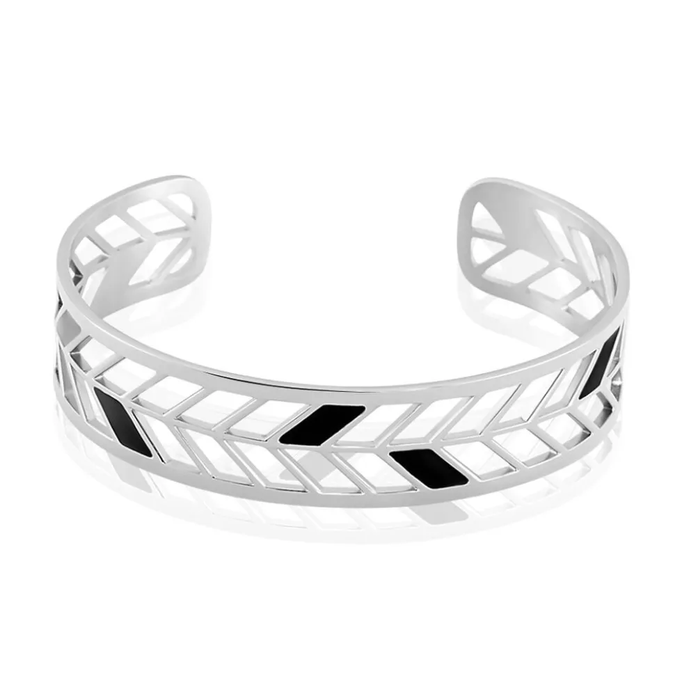 Bracelet Jonc Azat Acier Blanc