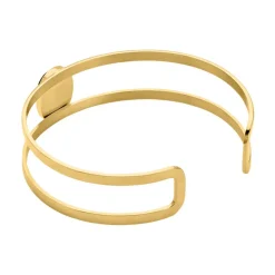 Bracelet Jonc Eline Acier Jaune Pierre De Synthese