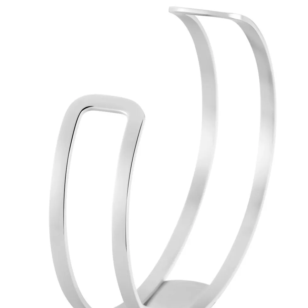 Bracelet Jonc Eline Acier Blanc Pierre De Synthese