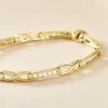 Bracelet Jonc Epiphanieae Plaqué Or Jaune Oxyde De Zirconium