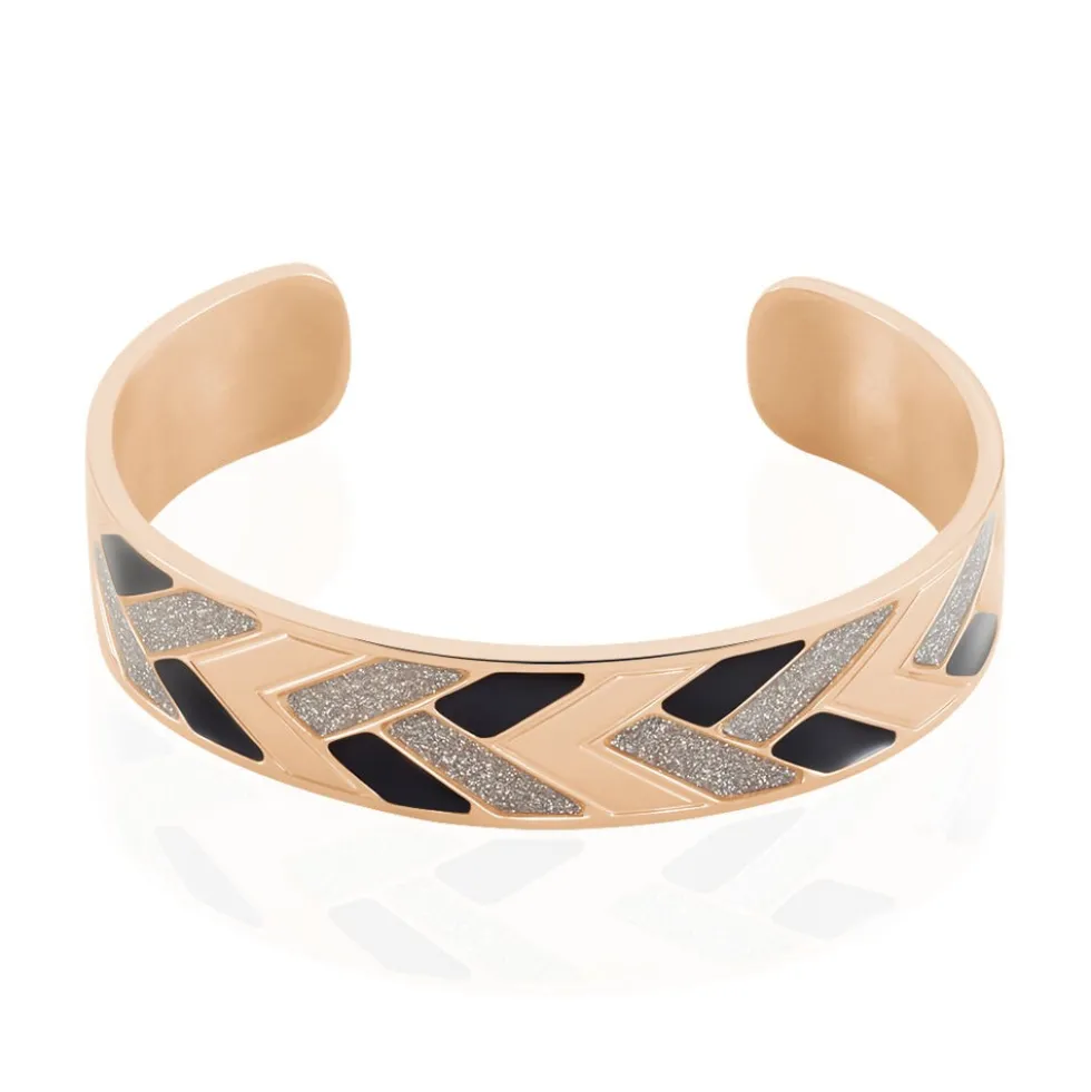 Bracelet Jonc Imagine Charlene Acier Rose