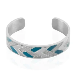 Bracelet Jonc Imagine Charlene Acier Blanc