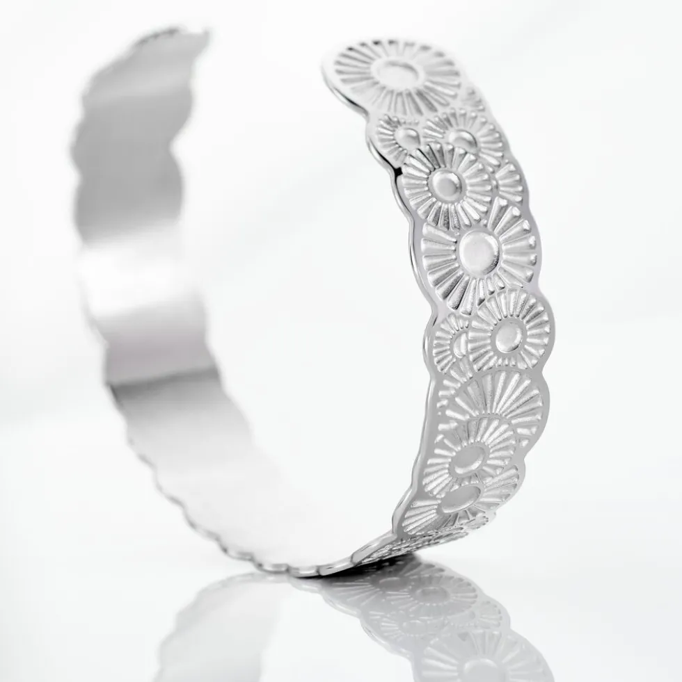 Bracelet Jonc Imagine Florette Acier Blanc
