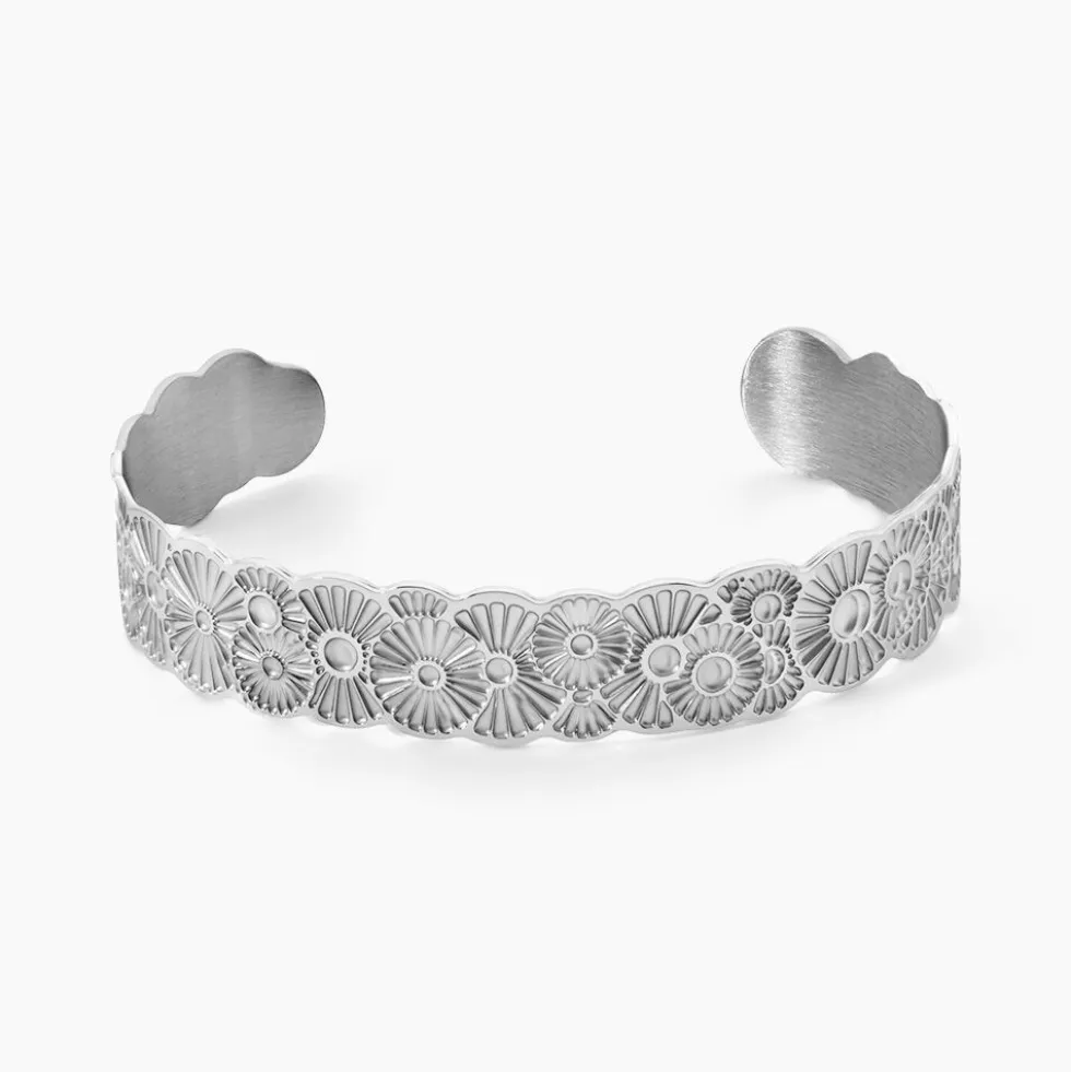 Bracelet Jonc Imagine Florette Acier Blanc