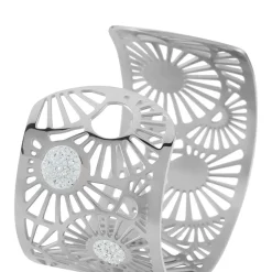 Bracelet Jonc Imagine Florette Strass Acier Blanc Strass