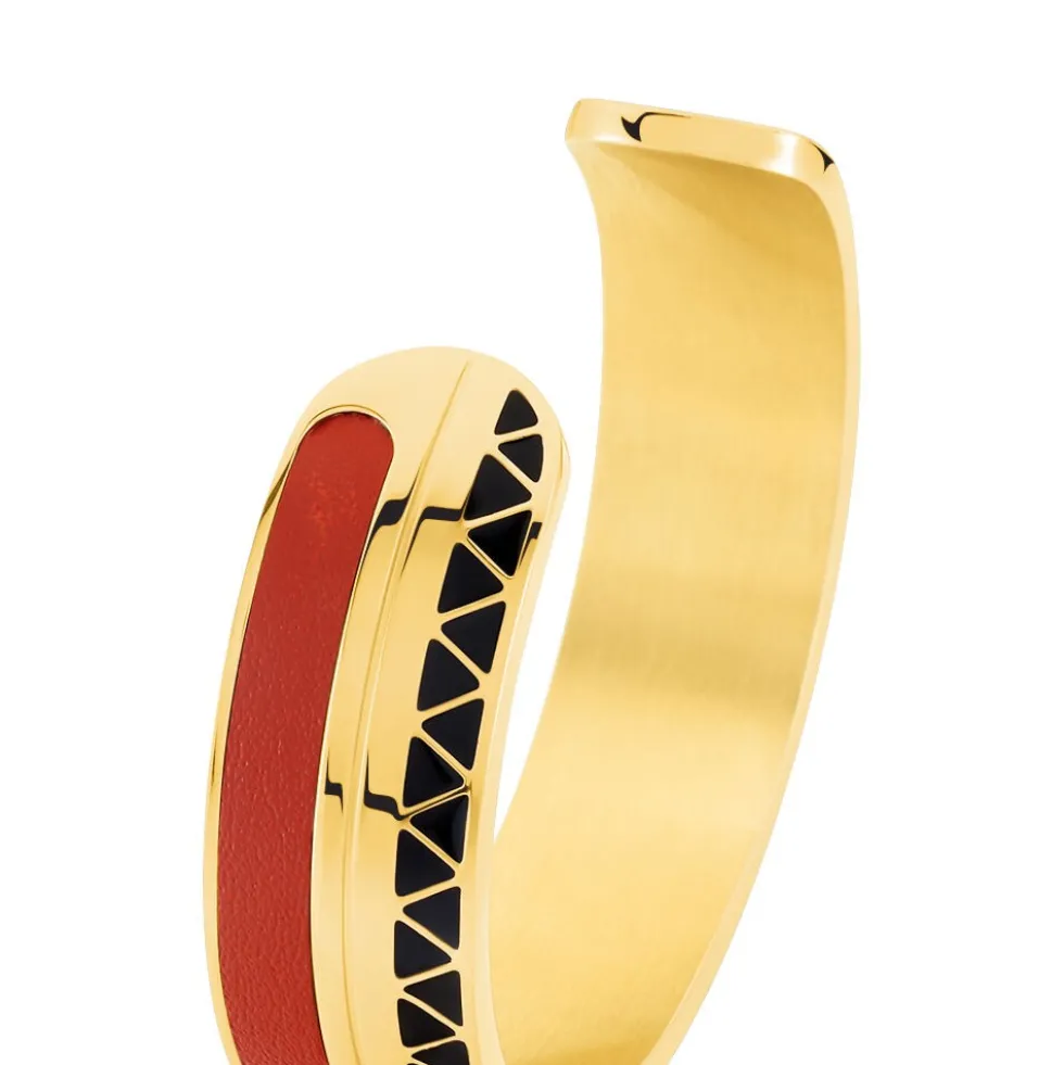 Bracelet Jonc Imagine Victoriano Acier Jaune Strass