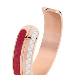 Bracelet Jonc Imagine Victoriano Acier Rose Strass