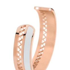 Bracelet Jonc Imagine Victoriano Acier Rose Strass
