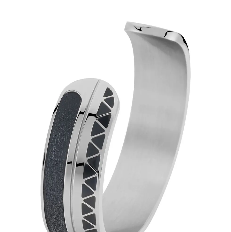 Bracelet Jonc Imagine Victoriano Acier Blanc Strass