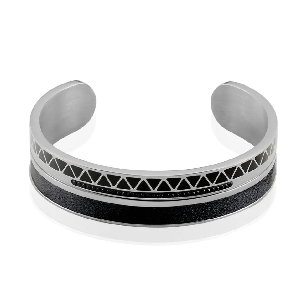 Bracelet Jonc Imagine Victoriano Acier Blanc Strass