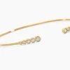 Bracelet Jonc Iza Plaque Or Jaune Oxyde De Zirconium