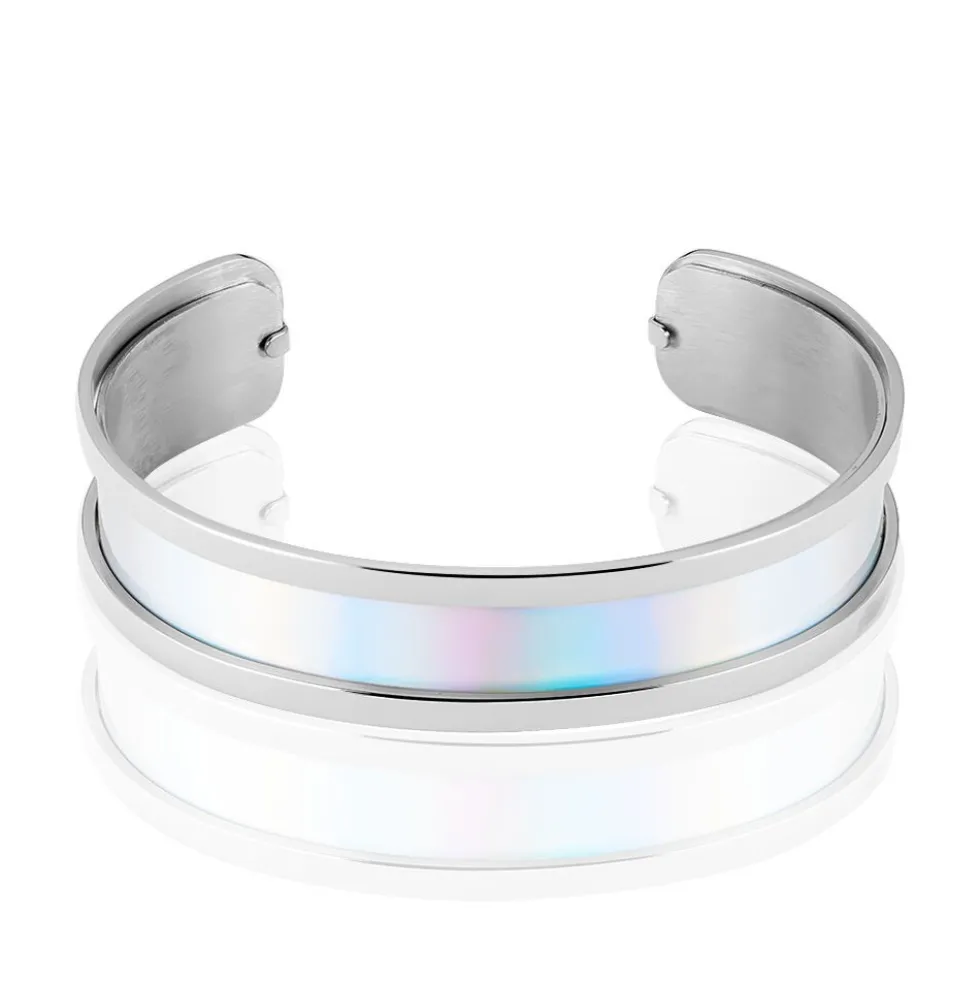 Bracelet Jonc Kayssi Acier Blanc