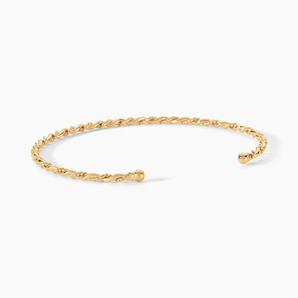 Bracelet Jonc Lou Plaqué Or Jaune
