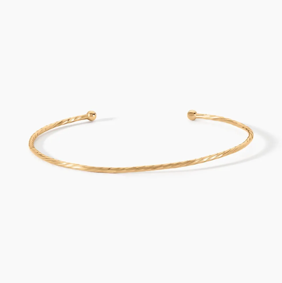 Bracelet Jonc Lou Plaqué Or Jaune