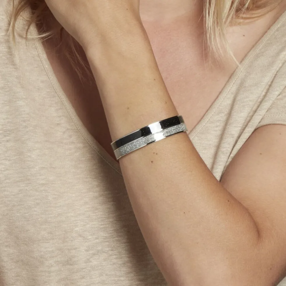 Bracelet Jonc Marie-adelaide Acier Blanc