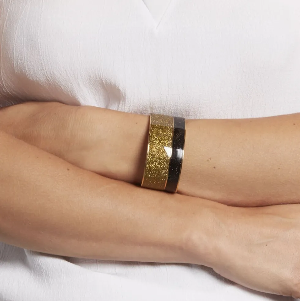 Bracelet Jonc Marie-adelaide Acier Jaune