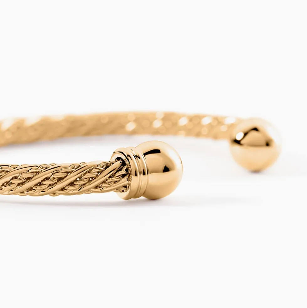 Bracelet Jonc Nelsie Plaqué Or Doré
