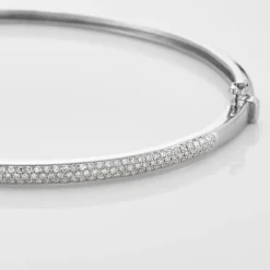 Bracelet Jonc Or Blanc Stasya Diamants
