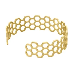 Bracelet Jonc Ouvert Acier Doré Buglose