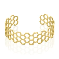 Bracelet Jonc Ouvert Acier Doré Buglose