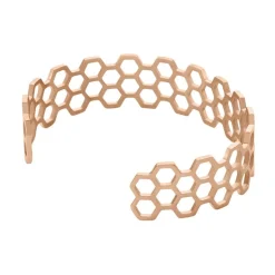 Bracelet Jonc Ouvert Acier Rose Buglose