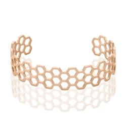 Bracelet Jonc Ouvert Acier Rose Buglose