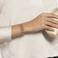 Bracelet Jonc Ouvert Acier Rose Buglose