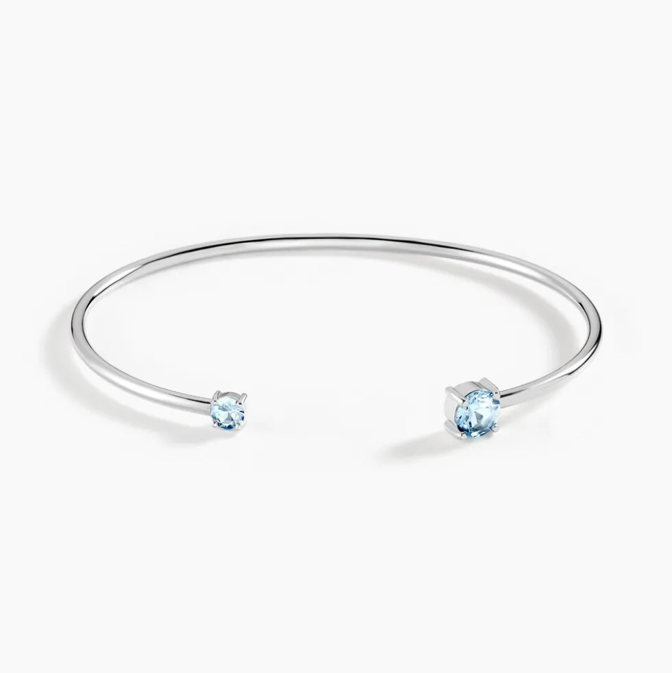 Bracelet Jonc Rio Argent Blanc Oxyde De Zirconium