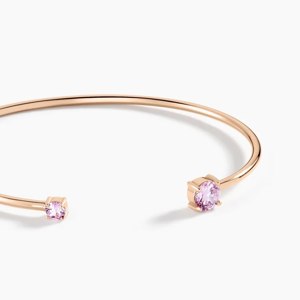 Bracelet Jonc Rio Argent Rose Oxyde De Zirconium